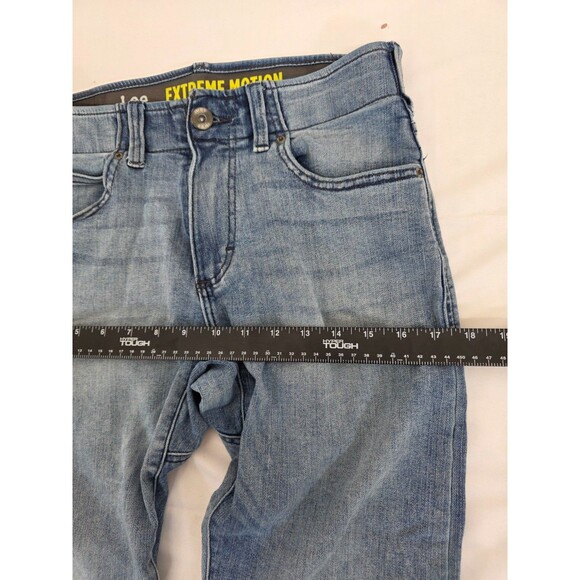 Lee Mens Jeans 29x30 Blue Faded Extreme Motion Straight Fit Tapered Leg Denim - Picture 6 of 9